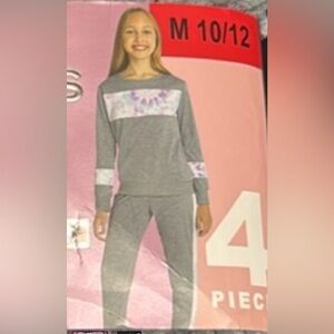 NWT- BCBG Girls Pink and Purple 4 pcs Sleep Set